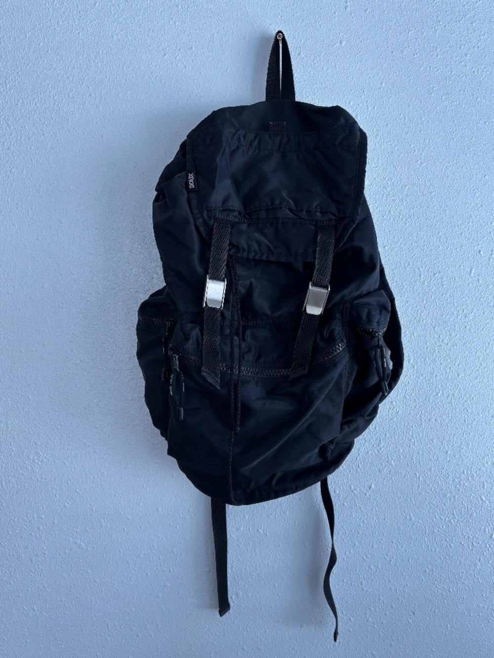 Yohji Yamamoto DOUX Y’SACCS Vintage Y2K Japan Black Nylon Utility Backpack